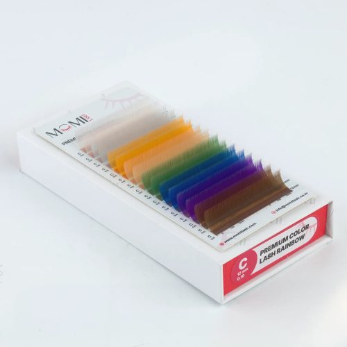 MOMILASH Premium Color Lash Extensions – Rainbow Collection (C-Curl)